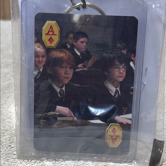 Warner Bros. Accessories - Harry Potter Keychain A of Diamonds New In Package Rare Playing Card Black